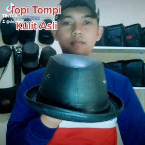 Topi Tompi Kulit Sapi Laken Ukuran Kepala Dewasa