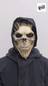 【Ready Stock 🇲🇾】Skull Warrior Horror Latex Mask Halloween Death Demon Skull Props Head 骷髅头骨战士恐怖乳胶面具万圣节死亡恶魔头骨道具头套 - 185