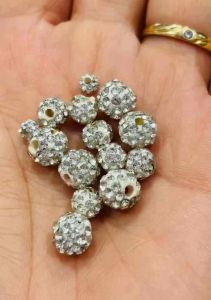 Set 10 viên châu đính đá pha lê lấp lánh 4li 6li 8li làm vòng tay