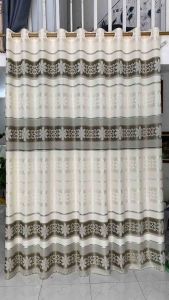 Rèm gấm ghi phối trắng hàng loại 1 hợp rèm cửa sổ cửa chính rèm ngăn phòng đặc biệt hợp cho cửa kính