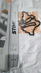 1SET/PAKET GUIDE BAR 22 INCH DMSTIHL DAN RANTAI 72X38T (POTONG) STIHL UNTUK CHAINSAW