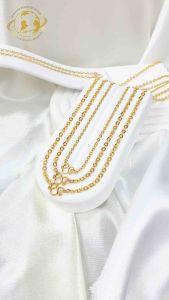 สร้อยคอสแตนเลสเลเซอร์แท้สีทอง สร้อยพระลายโซ่รีดสีทองเกรด 22K ขนาด 2.0มิล ( 1 สลึง ) 2.7มิล ( 2 สลึง ) 3.5มิล ( 1 บาท) ไม่ลอก ไม่ดำ ห้อยพระได้ 1 องค์ ความยาว 14-36 นิ้ว