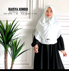 Hijab Khimar Ceruty 2 Layer Ukuran XL