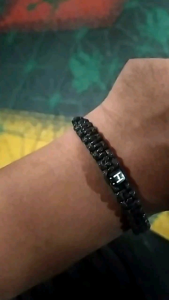 [PROMO] Gelang Inisial Kotak Hitam Model Anyam Termurah A-Z