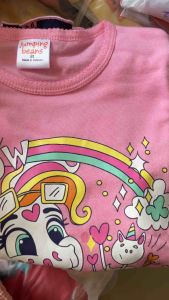 (12-25KG) mẫu mới đẹp! Bộ thun BORIP tay ngắn quần dài bé gái thun đẹp co giãn màu đẹp y hình (941)