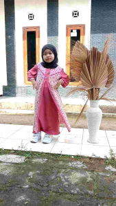 Gamis Anak Crinkle Motif Model Terbaru Usia 1-9Tahun