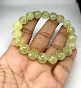 NATURAL PREHNITE BRACELET  ( Stone of dreams )