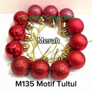 Bola Natal 3cm 12pc Packing Plastik: Mainan Bola Natal & Hiasan Pohon Natal