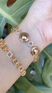 BEST SELLER ✅ GELANG GOLD RANTAI OVAL FULL BERLIAN LAPIS GOLD BERKILAU ELEGANT SIMPLE TITANIUM ANTI KARAT | PERHIASAN IMPORT WANITA DEWASA ANTI ALERGI KEKINIAN VIRAL