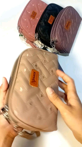 Dompet Panjang Wanita Motif Salur Waterproof