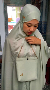 mukena dewasa maxmara silk laser cut mewah