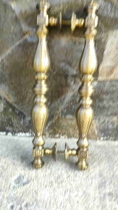 Handle Pintu Rumah Kuningan Antik Motif Blarak 55 cm 2 pcs