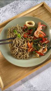 บะหมี่อัลมอนด์ กึ่งสำเร็จรูป NUTDLE PEAK ตรานัทเดิ้ลพีค รสต้มยำกุ้ง โปรตีน21กรัม 1 ซอง