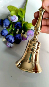 Lonceng Tangkai Kuningan Motif Bagus / Bell Panggil Tangkai / Lonceng Panggil