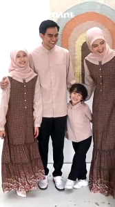 Seply Sarimbit Tenara Orange Rust Set Pakaian Keluarga