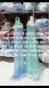 lưới đánh cá lưới 3 màn lưới bắt cá cao 12 met - bắt nhiều loại cá tôm