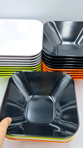 ชามสี่เหลี่ยม7.5นิ้ว เมลามีนแท้100% ชามก๋วยเตี๋ยว ถ้วยสี่เหลี่ยม Siam Bestware ผลิตในไทย มอก.2921-2562