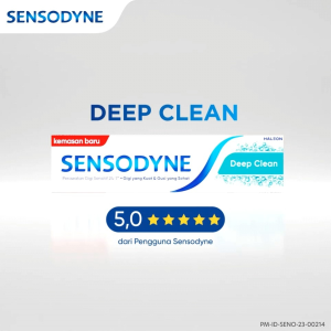 Pasta Gigi Sensitif Sensodyne Bersih Menyeluruh Deep Clean 100 Gram