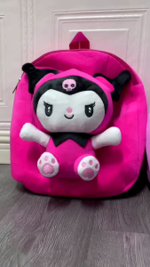 {2-6y}Bag Budak Perempuan Lelaki Cute Kids Kindergarten Schoolbag Doll Plush Fabric Kuromi HelloKitty Spiderman Labubu
