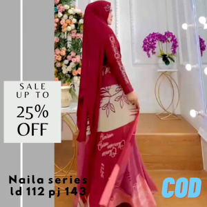 Naila Series Gamis Syari Ceruty Babydoll Premium