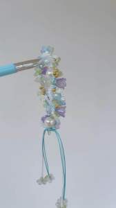 สร้อยข้อมือดอกไม้ เชือกเทียน ปรับขนาดได้ | สร้อยข้อมือแฮนด์เมด สไตล์พาสเทล