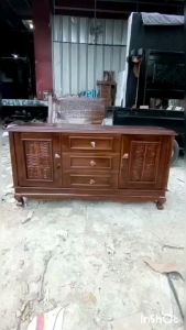 Bufet Tv Pendek Meja Tv Rak Tv Kayu Jati /trinityjayafurniture