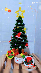 cây thông noel kẽm nhung handmade