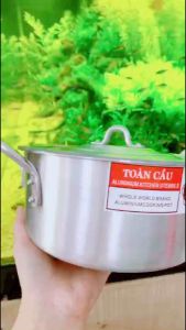 Nồi nhôm xi Cao CấpToàn Cầu Thúy An kèm nắp nhiều size dể sử dụng