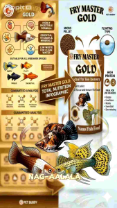 Fry Master Gold Nano Fish Food 50g Premium Micro Pellets for Livebearers Floating Type Protein Rich