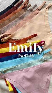 Emily Seamless Underwear Bikini Cheekie Kolor Tipis Wireless Celana Dalam Halus Tipis Tanpa Jahitan