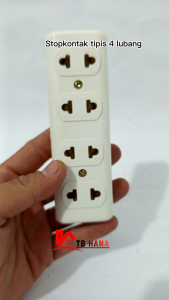 stop kontak tipis 4 lubang colokan terminal listrik kuningan SNI