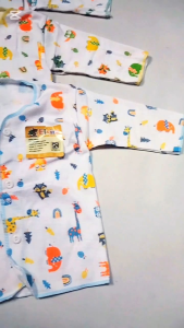 Set Baju Bayi Lengan Panjang Motif Hewan Lucu 3 Pcs - Katun Nyaman untuk 0-3 Bulan