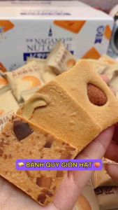 Bánh quy giòn rụm thơm ngon mix 3 vị hạt điều hạnh nhân dừa vụn giòn đồ ăn nhẹ ăn vặt hấp dẫn