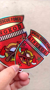 Special Rescue Force LINGKOD High-Quality Hologram Logo Laminated Decals (Available in Many Sizes)