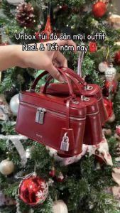 (Auth Tuồn Chính Hãng) Túi Cốp CNK Màu Đỏ Fullbox Trending Form Cứng Cáp Chuẩn Hãng Size 20cm