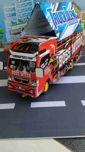 mainan miniatur truk oleng telolet basuri / miniatur truk oleng