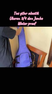 Tas Gitar Akustik Jumbo 3/4 Murah Bahan Tebal Anti Air Terbaru Kuat Awet Model Klasik Elegan