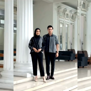Couple Blouse Tenun Mawar Hitam Salur Terbaru Baju Couple Pasangan Baju Kantor Baju Dinas Baju Natal Baju Viral Baju Trend Kekinian