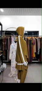 Stelan legging rok sport wanita bahan jersey (muat bb 40-85kg)