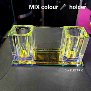 Crystal Karaoke Microphone Holder KTV Microphone Desktop Mic Stand Multi-Function Colourful