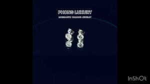 Bông tai kim cương moissanite5.5ly kiểm định GRA bạc ý 925 xi bạch kim vàng trắng PHONG LUXURY