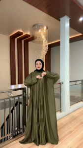 Jesslyn Dress - Gamis Wanita Jumbo LD 140 cm Rayon Twill