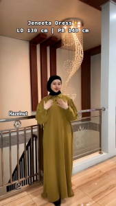 Jeneeta Dress - Gamis Semi Abaya Basic LD 125 cm