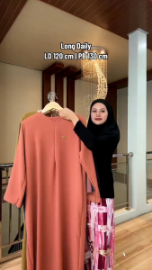 LONG DAILY GAMIS LONG DAILY LONGDRESS CRINKLE AIRFLOW SEMI ABAYA TANGAN PANJANG