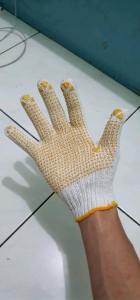 Sarung Tangan Bintik Matahari - Putih Kuning