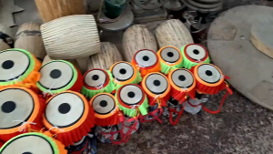 กลองยาว 4นิ้ว คละสีผ้า