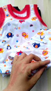 3 PAIRS COTTON TERNO SET FOR BABY BOY AND KIDS 0-5 YRS OLD  SHORT AND SANDO TERNO