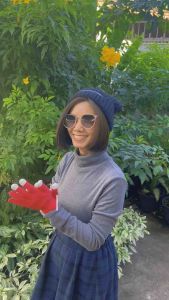 หมวกแฟชั่นกันหนาวไหมพรม6สีพร้อมส่ง