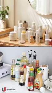 [Local Seller] Transparent Multifunctional Rotating Rack Round Plastic Turntable Spice Organizer Cosmetics Storage Shelf Food