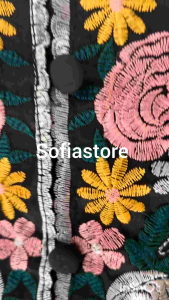 Atasan Kebaya Encim Remaja Dewasa Bordir Bunga Lengan Panjang